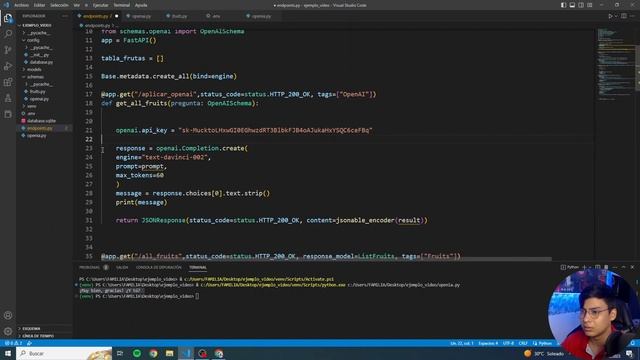 Creando un chatbot con ChatGPT y Python con FastAPI смотреть онлайн