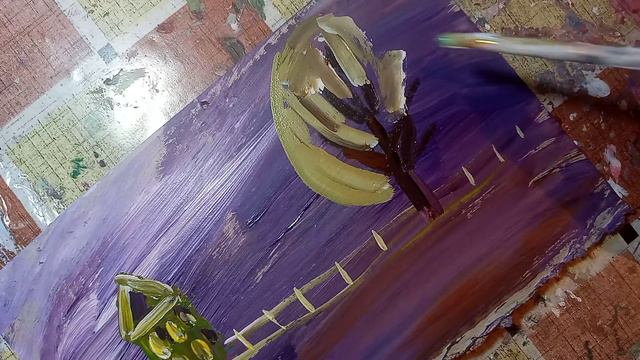 Ночной релакс.Теплая ночь в апреле.Акрил. смотреть онлайн