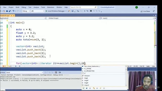 Modern C++ - Automatic type inference and Range base for loop C++ 11 Tutorial смотреть онлайн