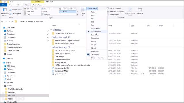 How to remove Today, Yesterday, Last Week groups in File Explorer Windows 10 смотреть онлайн