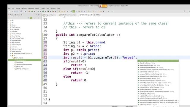 Java in Tamil - String class - CompareTo() & Other methods - Muthuramalingam - Payilagam смотреть онлайн