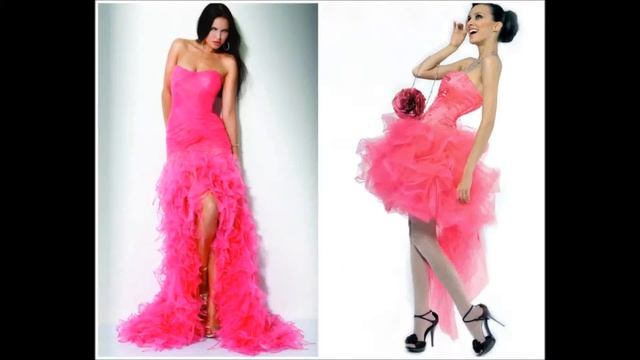 Короткое вечернее платье со шлейфом смотреть онлайн