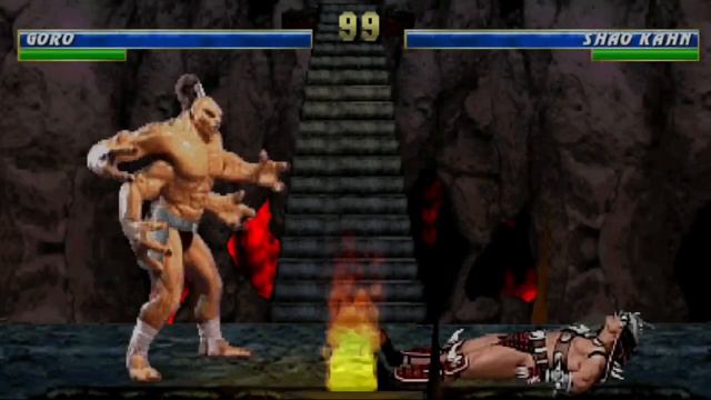 Mortal Kombat IMKO - (Goro Vs Shao Khan)_Fight (Very Hard)