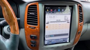 Магнитола Tesla на Toyota Land Cruiser 100 2002-2007 с камерой, Тесла на Lexus LX470 автомагнитола