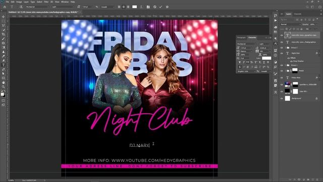 How To Design Night Club Flyer In Photoshop I Arte Para Festa 11 смотреть онлайн