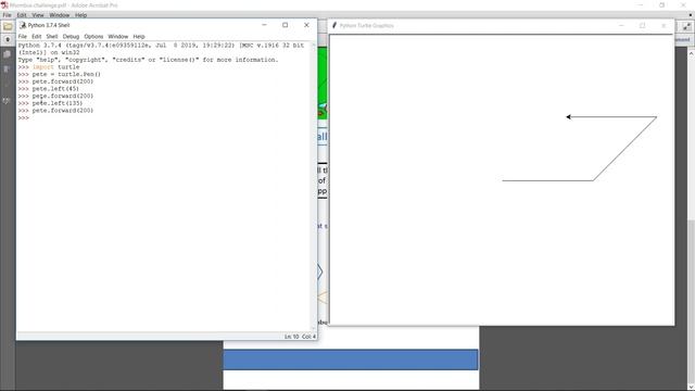 Draw a Rhombus in Python! смотреть онлайн