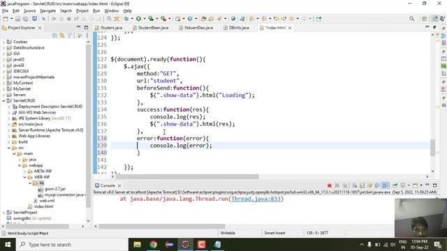 4. Servlet with ajax | DISPLAY JSON data with AJAX part 2| CRUD Operation |Advance JAVA | Semant Si смотреть онлайн
