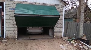 гаражные ворота подъемно-складные(козырек), своими руками:)