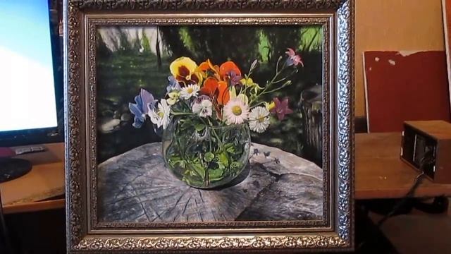 Анютины глазки (фиалки) - многослойная #живопись смотреть онлайн