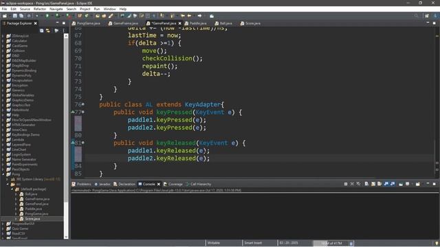 Java pong game ? смотреть онлайн