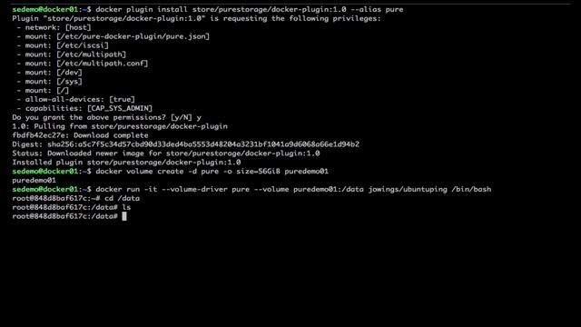 Docker Volume Plugin for Pure Storage Demo смотреть онлайн