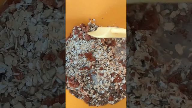 ПП батончики для вкусного перекуса. овсянка,семена льна,семена чиа и сушёная тыква+вода. смотреть онлайн