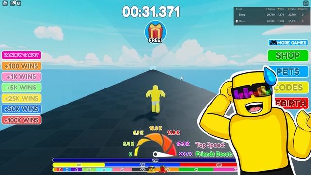 Roblox But Every Second I Gain +1 SPEED...