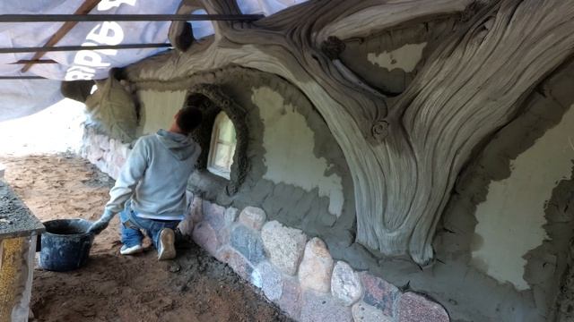 оформление окон дома декоративная штукатурка. домик хоббита смотреть онлайн