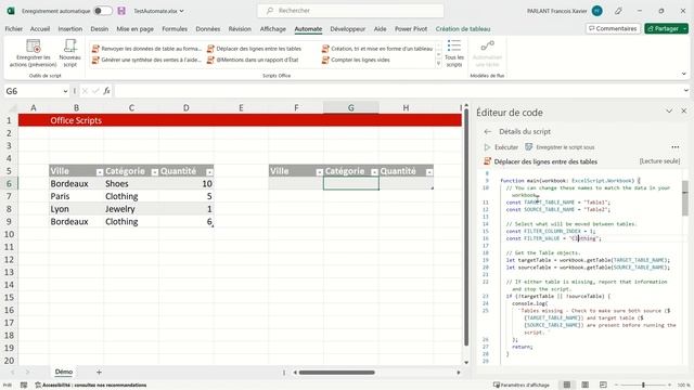 OfficeScript Démo: le nouveau menu "Automate" d'Excel смотреть онлайн