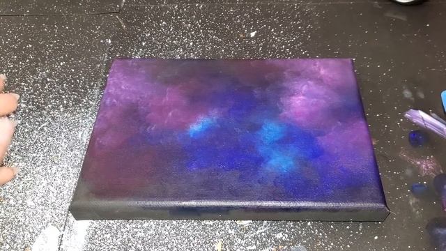 How to Paint a Galaxy using a Beauty Blender Tutorial with Acrylic Paint смотреть онлайн