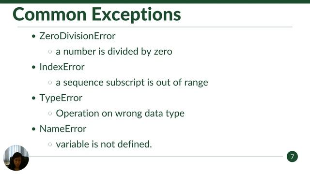 Python Programming : Exception смотреть онлайн