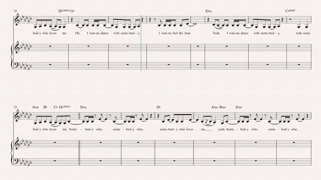 Horn - I Wanna Dance With Somebody - Whitney Houston Sheet Music, Chords, & Vocals смотреть онлайн