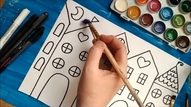 Рисуем вместе с детьми Рисунок сказочного домика Для детей 5 7 лет смотреть онлайн