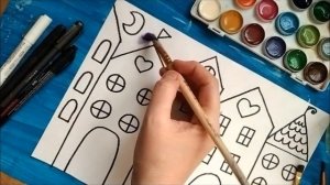 Рисуем вместе с детьми  Рисунок сказочного домика  Для детей 5 7 лет