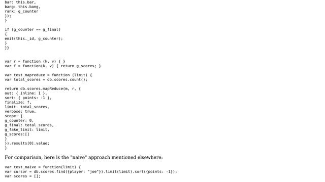Databases: Is there any way to efficiently perform the equivalent of DENSE_RANK in MongoDB? смотреть онлайн