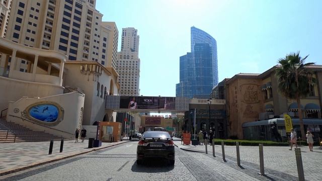 Dubai Drive 4K | Jumeirah Beach Residence | Dubai Marina | The Walk | United Arab Emirates ?? смотреть онлайн