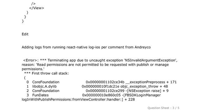 iOS : React Native Facebook login button crashes app in iOS Simulator смотреть онлайн