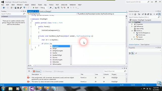 [C#] Как вводит в TextBox только цифр смотреть онлайн