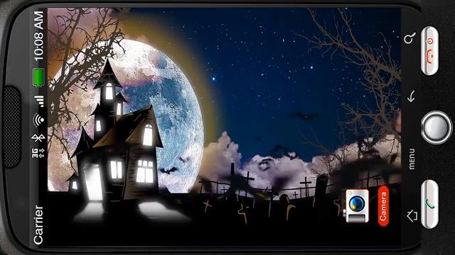 Haunted House Full Moon Bats Deluxe HD Edition 3D Live Wallpaper for Android смотреть онлайн