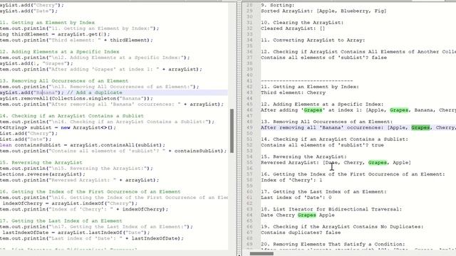 ArrayList 30Examples in Java смотреть онлайн