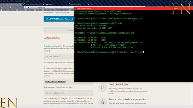 How to Upload Large Files (OVER 100Mb) to Github смотреть онлайн