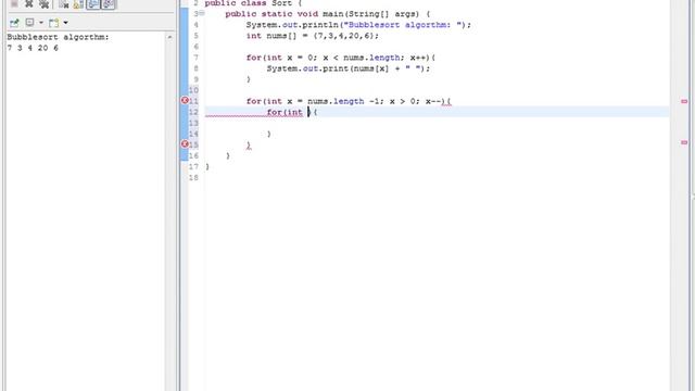 Misc. Java Tutorial - The Bubblesort Algorithm смотреть онлайн