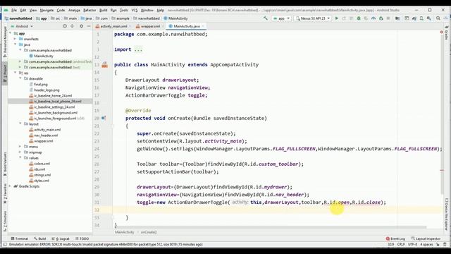 Android Navigation Drawer with Tabbed Activity | Custom Navigation Drawer смотреть онлайн