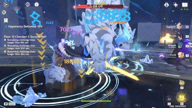Сайно с гидро+дендро и Ноэлль в два гео (Genshin Impact 3.2 Витая Бездна 12 этаж) смотреть онлайн