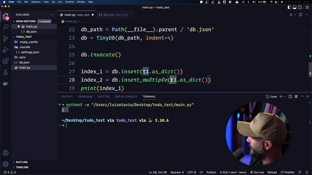 Python TinyDB: base de dados em arquivos JSON смотреть онлайн
