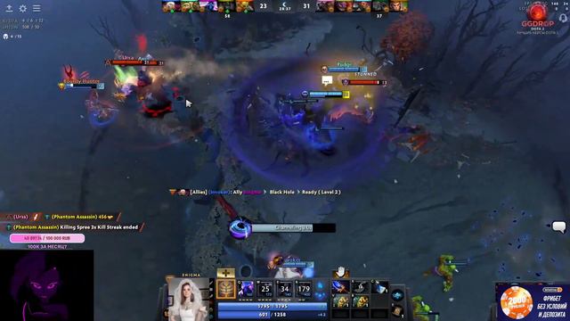 САМЫЙ ЖЕСТКИЙ БЛЭКХОЛ ОТ Ponyaaaa|Dota 2| смотреть онлайн
