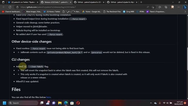 Palera1n/Palen1x V2.0.0 Beta 7 Released | Palen1x V1.1.0 | Palera1n Error Status 256 Fixed | 2023