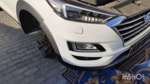 Как снять передний бампер Hyundai Tucson 3