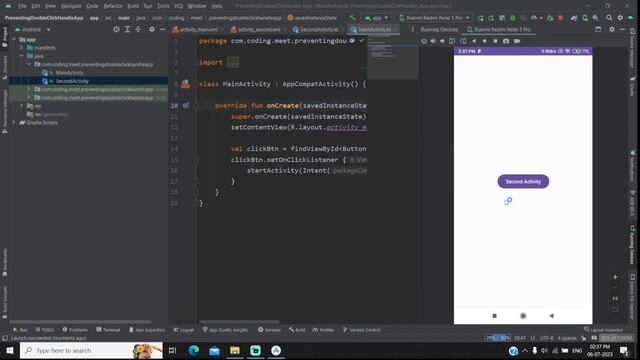 How to Preventing Double Click Handle on Button in Android Studio Kotlin смотреть онлайн
