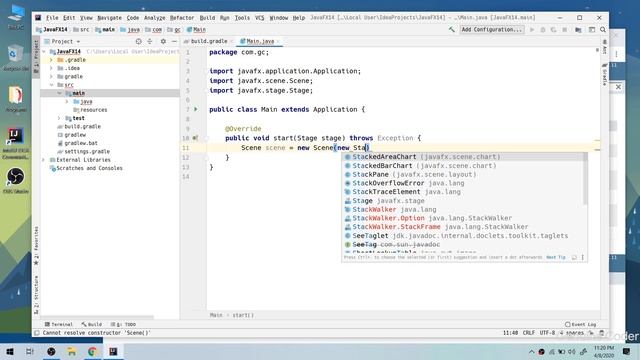 JavaFX 14 (2020 Release) Introduction - Creating a new project with JDK 11 and JDK 14 смотреть онлайн