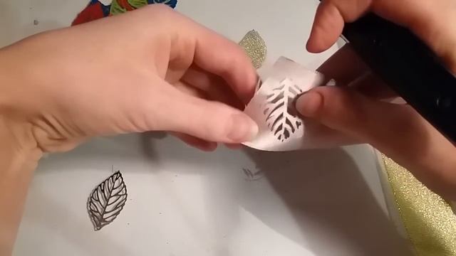 Мк ажурные листики канзаши /DIY TUTORIAL смотреть онлайн