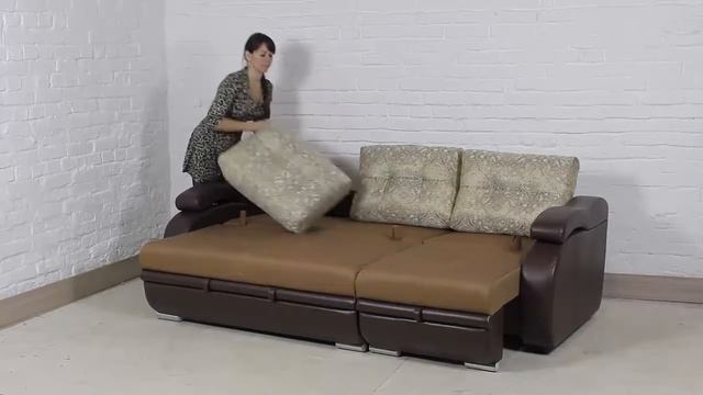 Раскладка дивана "Ванкувер Люкс" (механизм тик-так) смотреть онлайн