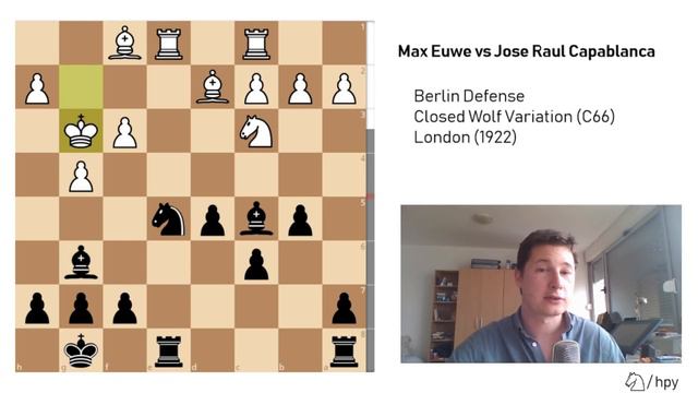 Max knew not whence the bishop came ⎸Euwe vs Capablanca, London 1922 смотреть онлайн