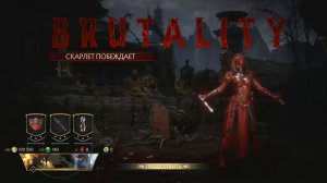 Играем за Скарлет Mortal Kombat 11! МК11 Все Фаталити и Бруталити за Скарлет