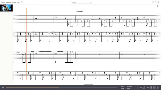 Smash Mouth - Walkin on the Sun Guitar, Bass, Keyboard Tabs смотреть онлайн