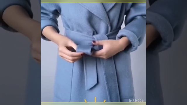 How to tie a Coat belt. Как завязать пояс на пальто. смотреть онлайн