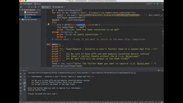 Using Python to convert Tweets to Texts (mp3's) смотреть онлайн