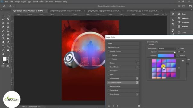 Professional PSD Flyer Design | Adobe Photoshop Tutorial смотреть онлайн
