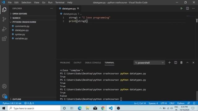 #3 Python Tutorial for Beginners | Datatypes смотреть онлайн